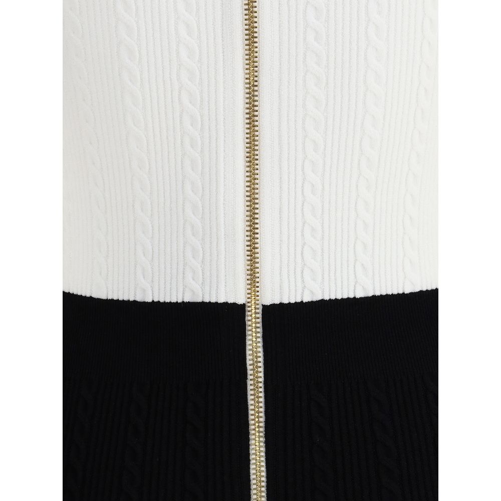 Balmain Braided Pattern Midi Dress Glam Steals