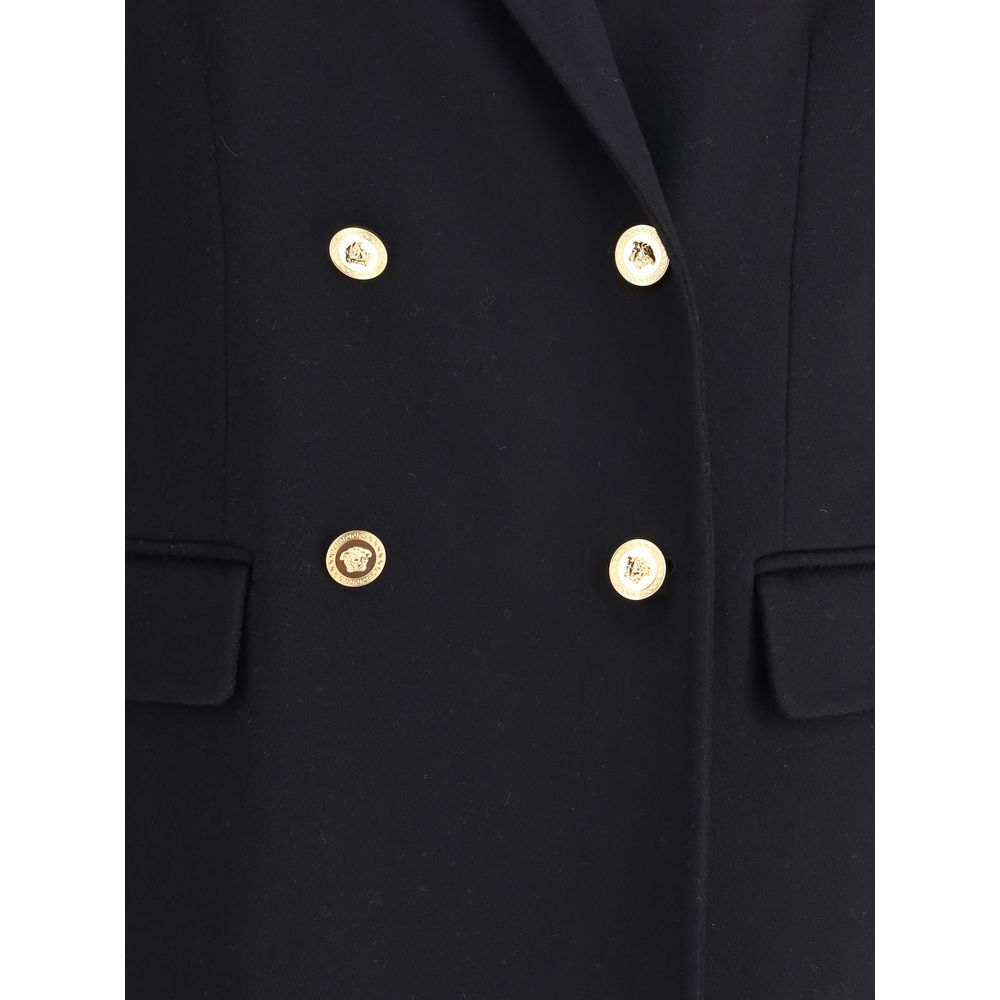 Versace Wool and Cachemire Double Breasted Coat