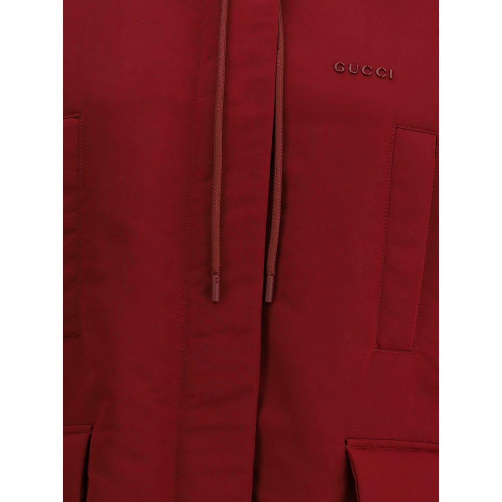 Gucci Red Polyester Faille Jacket Glam Steals