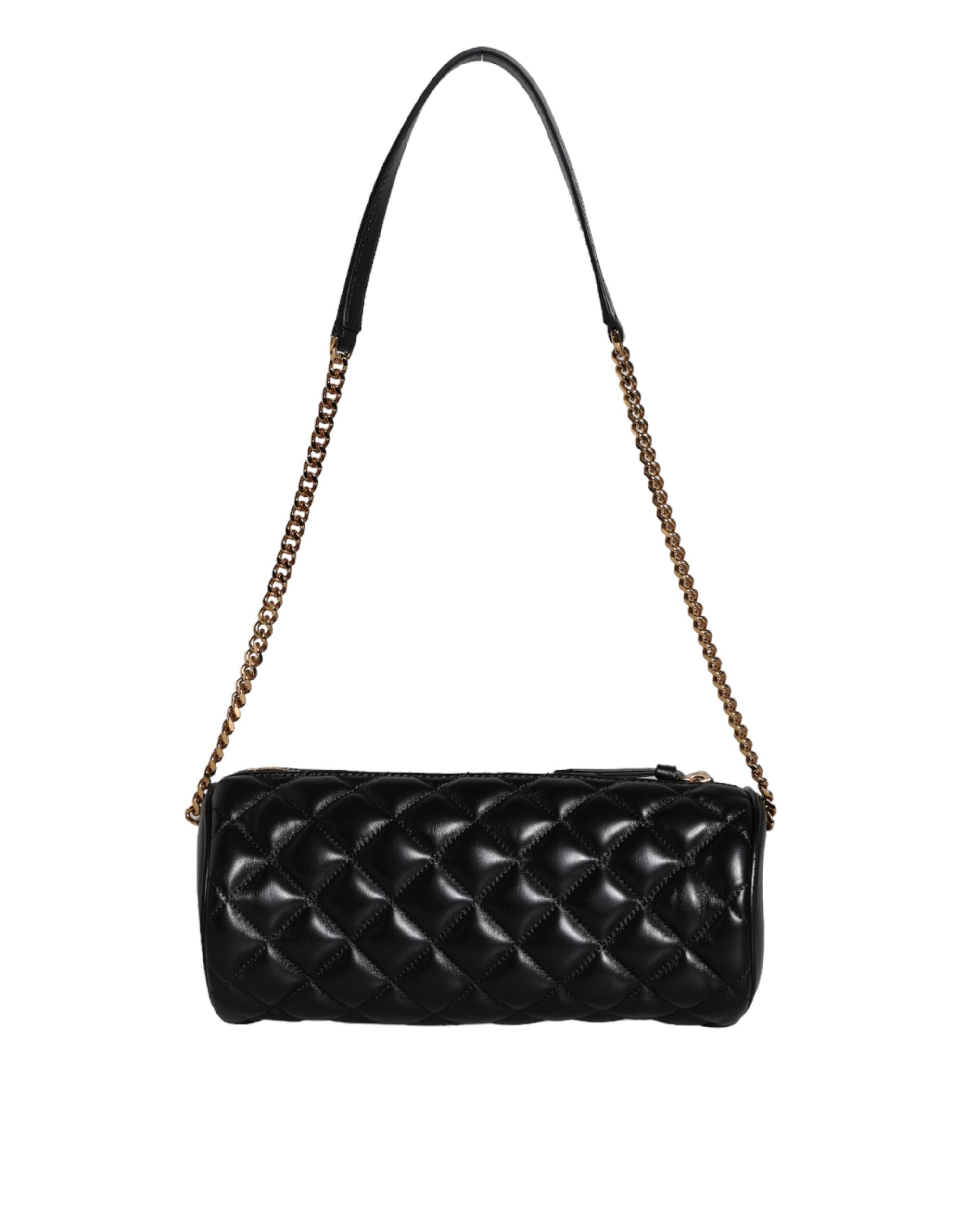 Versace Black Leather Mini Quilted Lambskin Crossbody Sling Borse Bag