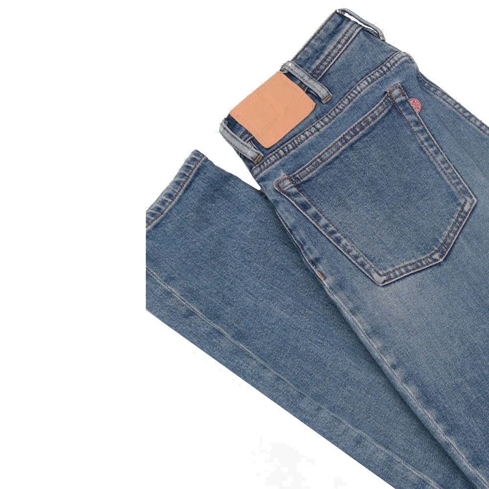 Acne Studios Blue Cotton Blå Konst Climb Mid Denim Jeans Glam Steals
