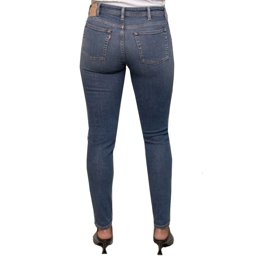 Acne Studios Blue Cotton Blå Konst Climb Mid Denim Jeans Glam Steals