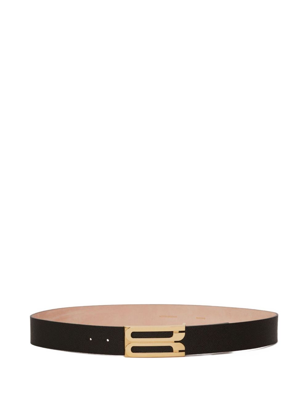Add a polished touch with Victoria Beckham Black Leather Jumbo Frame Belt in Grained tailored in quality leather — great for autumn styling. Built for versatile styling. Explore it at glam steals online. Glam Steals