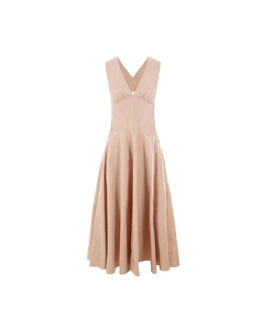 Alaïa Beige Cotton Casual Dress Glam Steals
