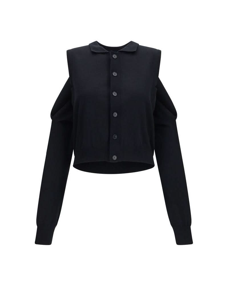 Alainpaul Black Cotton Cardigan Glam Steals