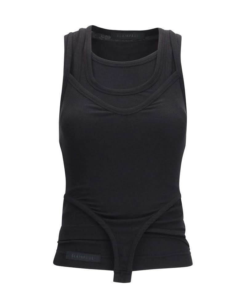 Alainpaul Black Lyocell Tank Top Glam Steals