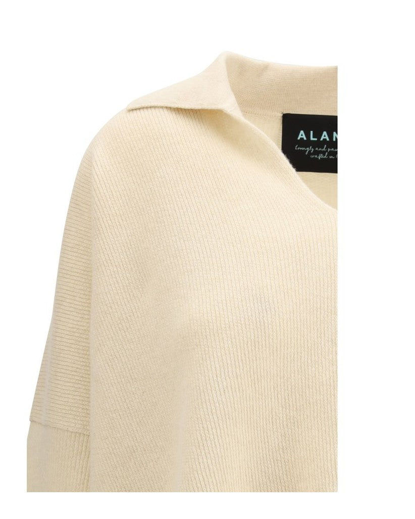Alanui Beige Cashmere Polo Shirt Glam Steals