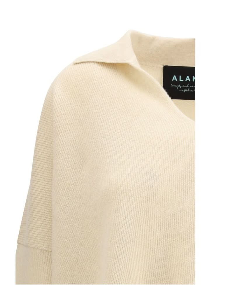 Alanui Beige Cashmere Polo Shirt Polos