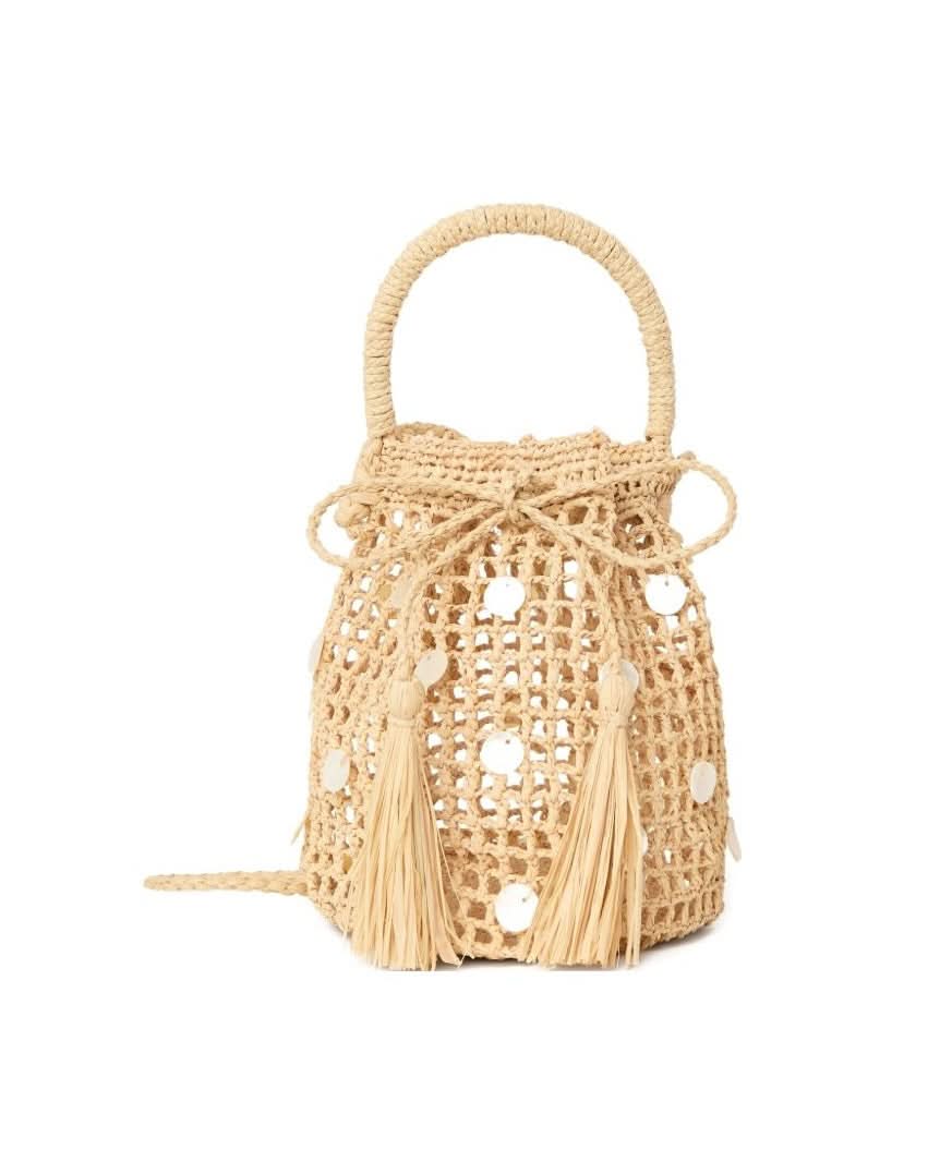 Alanui Precious Moments Raffia Satchel Bag Shoulder