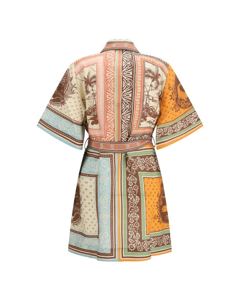 Alemais Multicolor Linen Dress