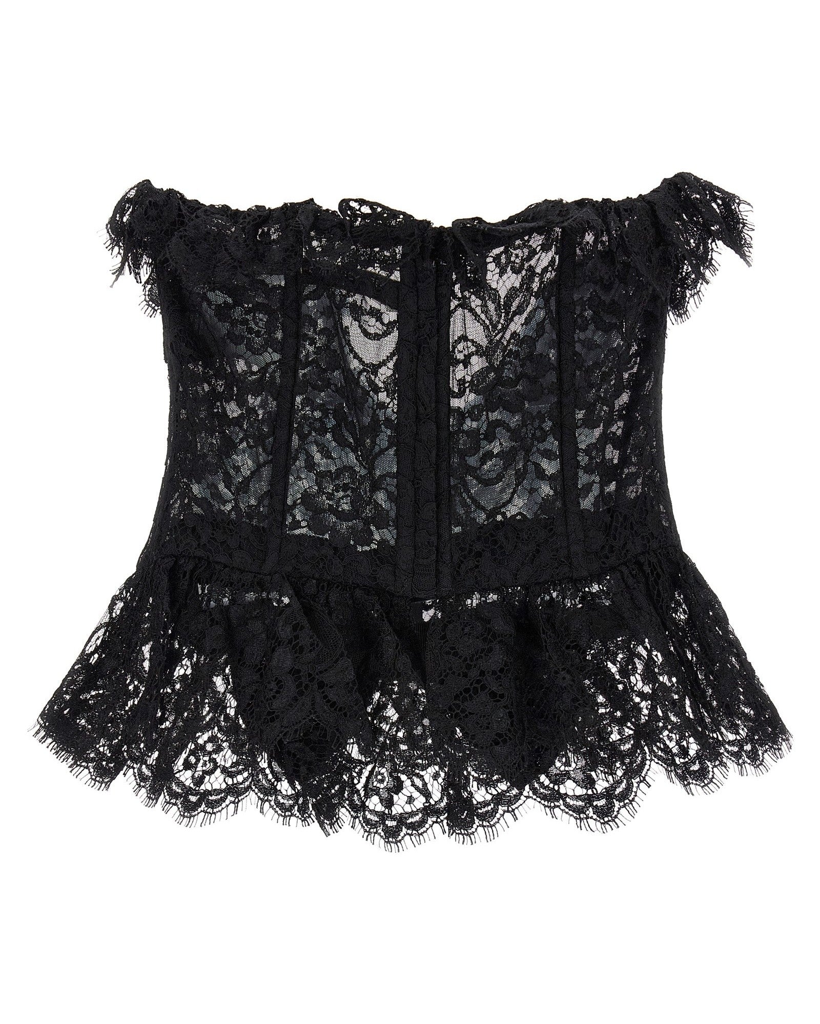 Alessandra Rich Lace Bow Bustier Top Glam Steals