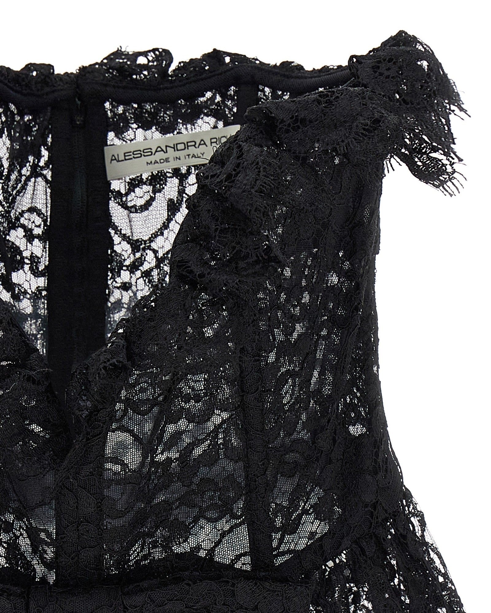 Alessandra Rich Lace Bow Bustier Top Glam Steals