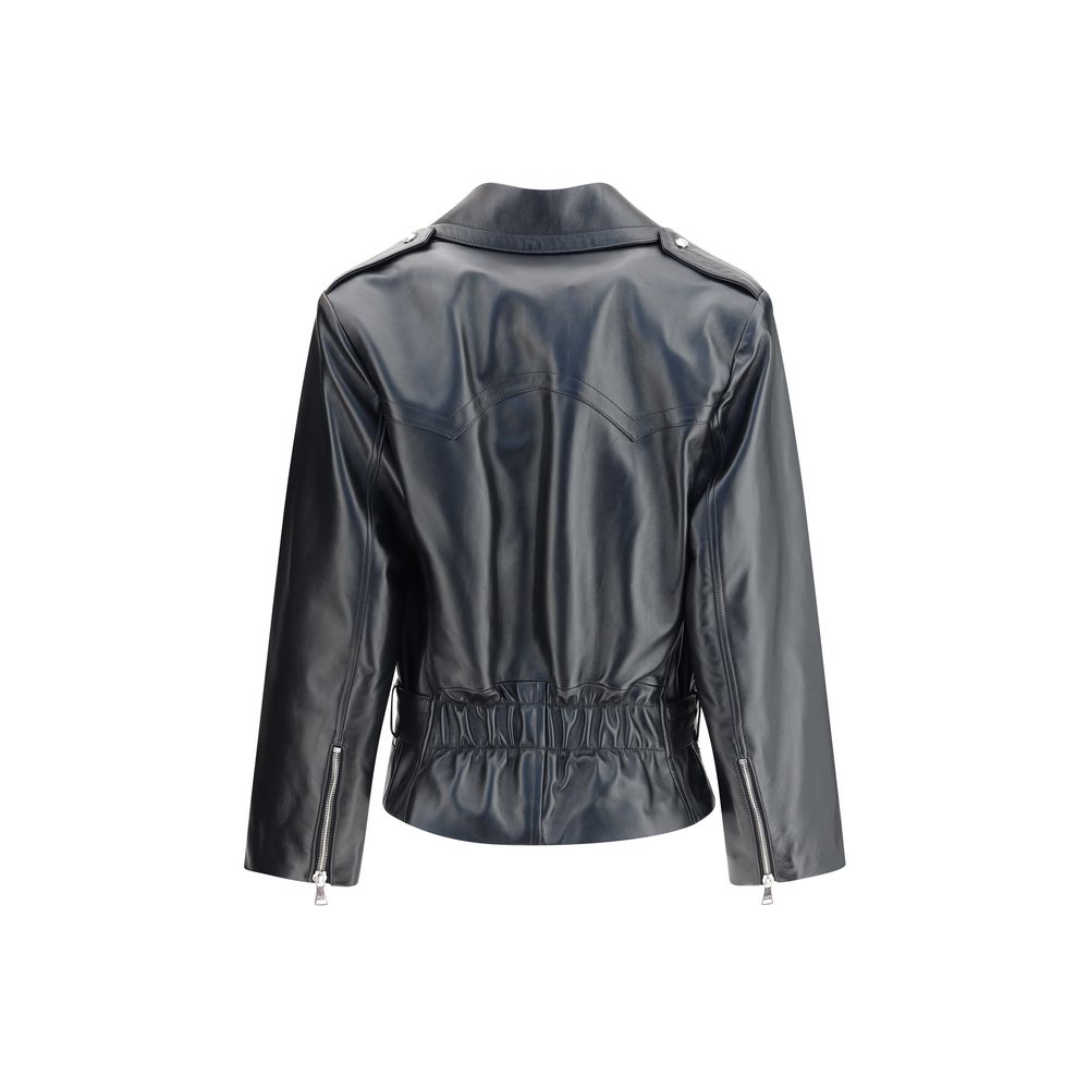 Alessandra Rich Leather Biker Jacket Glam Steals