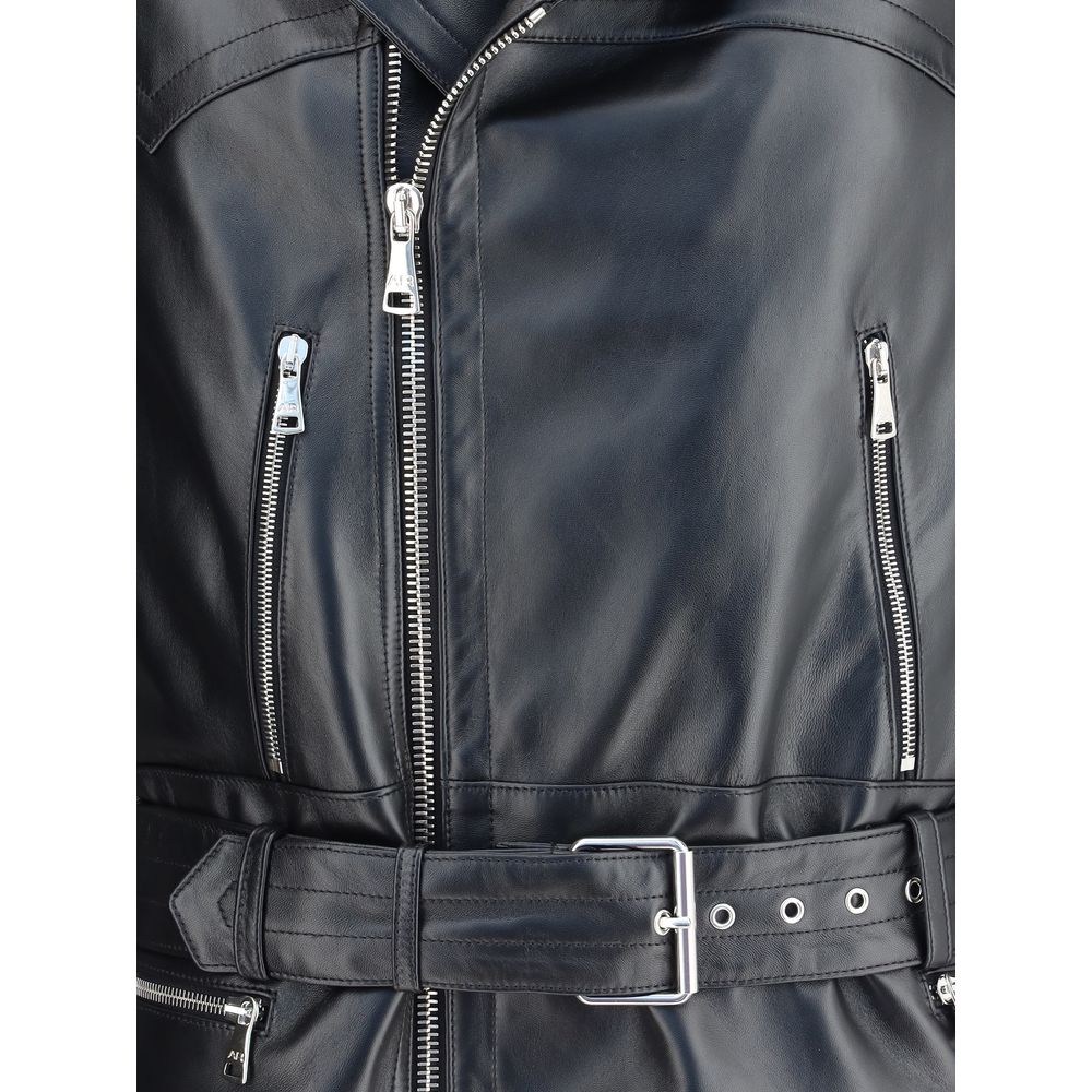 Alessandra Rich Leather Biker Jacket Glam Steals