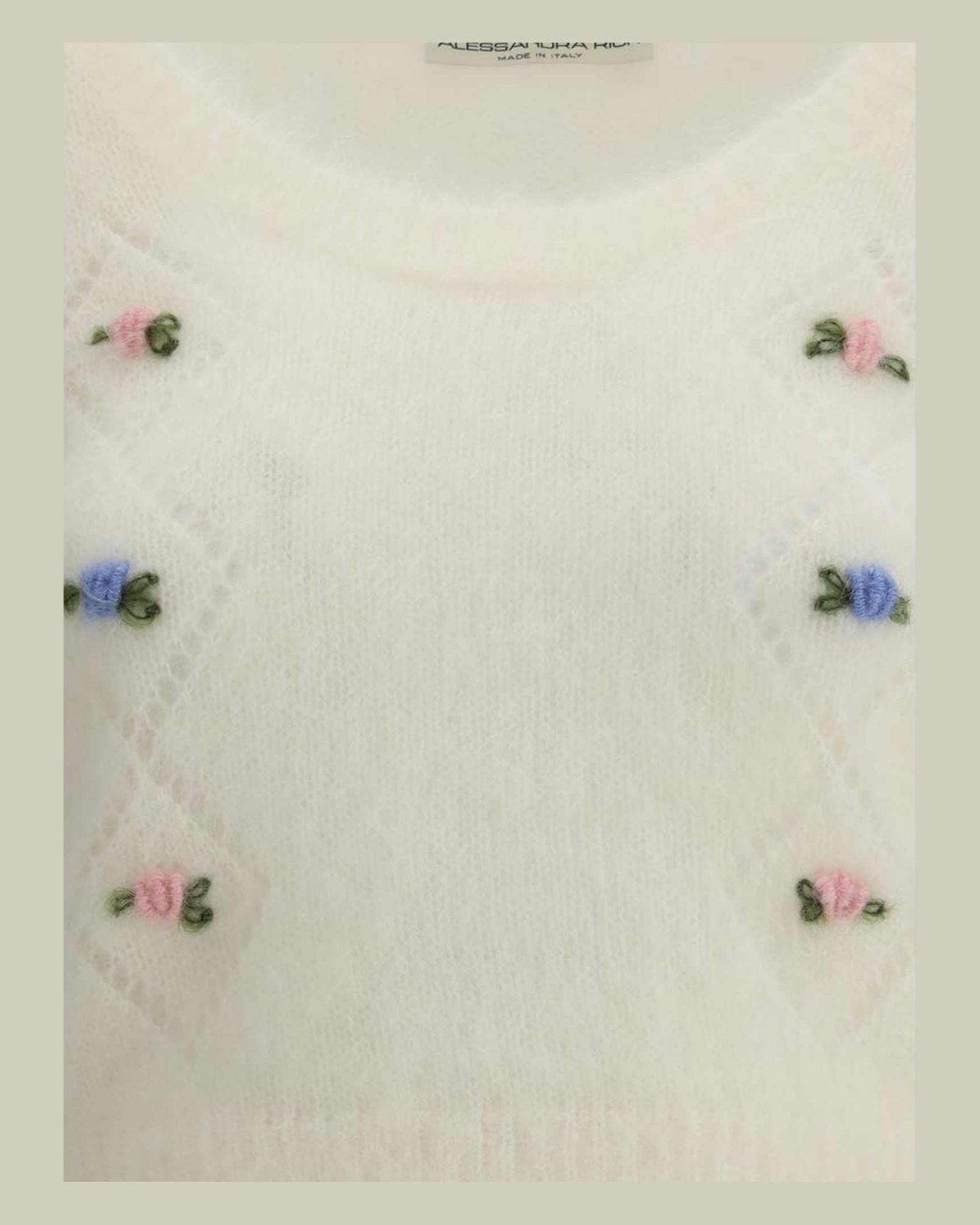 Alessandra Rich Short Sleeve Mohair Sweater Glam Steals