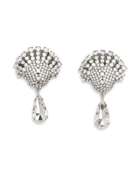Alessandra Rich Silver Metal Earrings Glam Steals