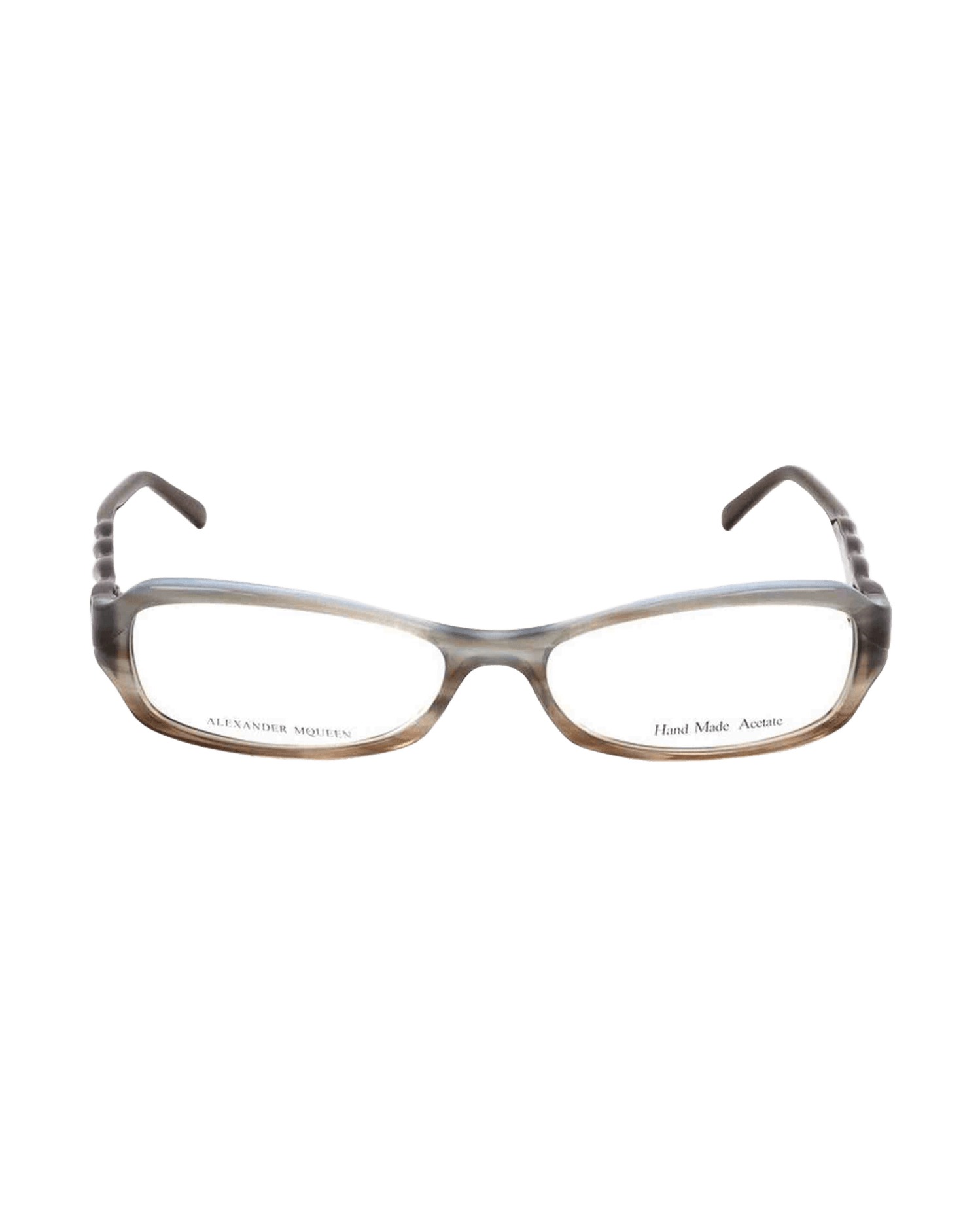 Alexander Mcqueen Brown Acetate Frame Eyeglasses