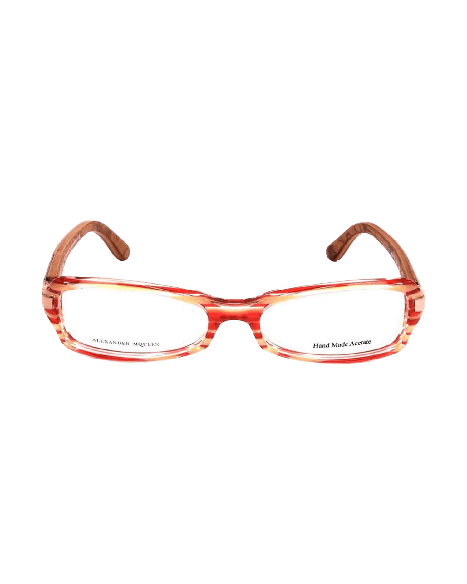 Alexander Mcqueen Red Acetate Frame Eyeglasses