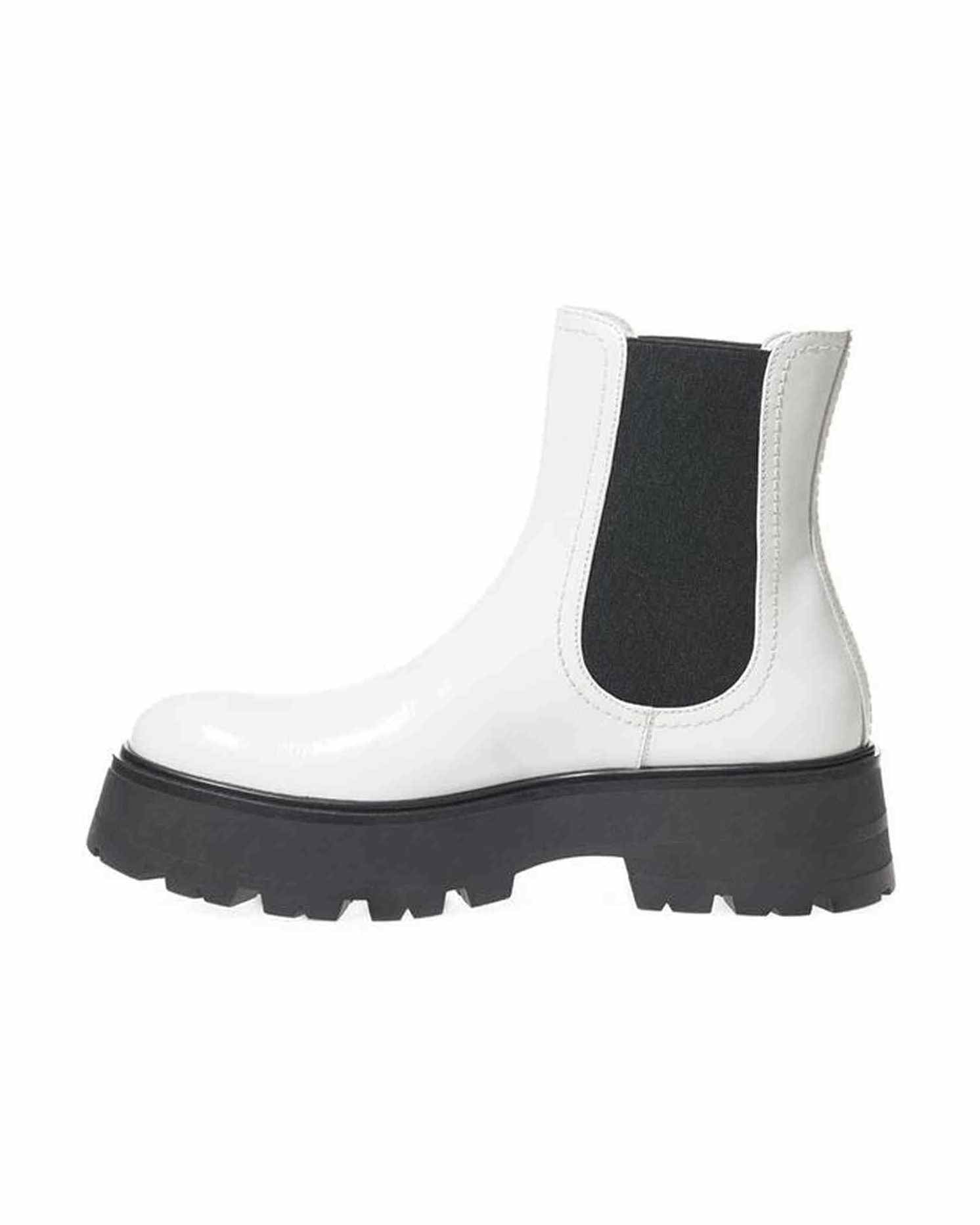 Alexander Mcqueen Black And White Leather Boot Glam Steals