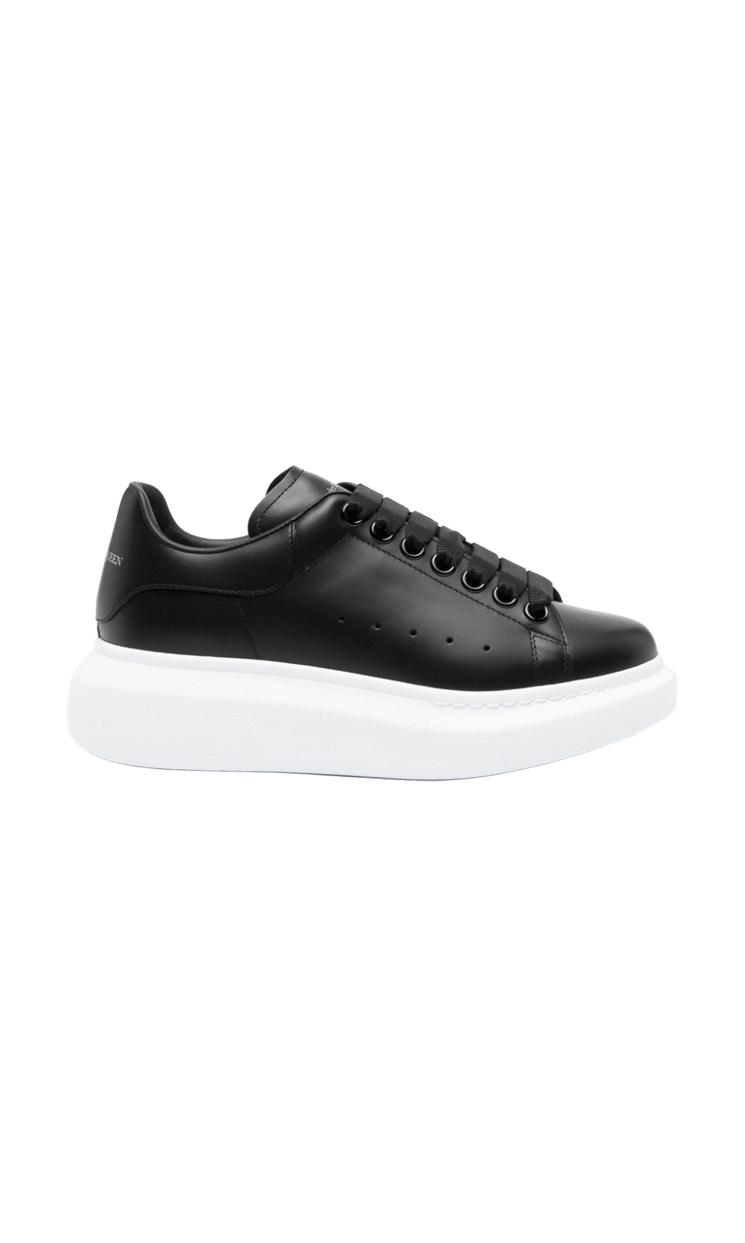 Alexander Mcqueen Black Leather Sneakers Glam Steals