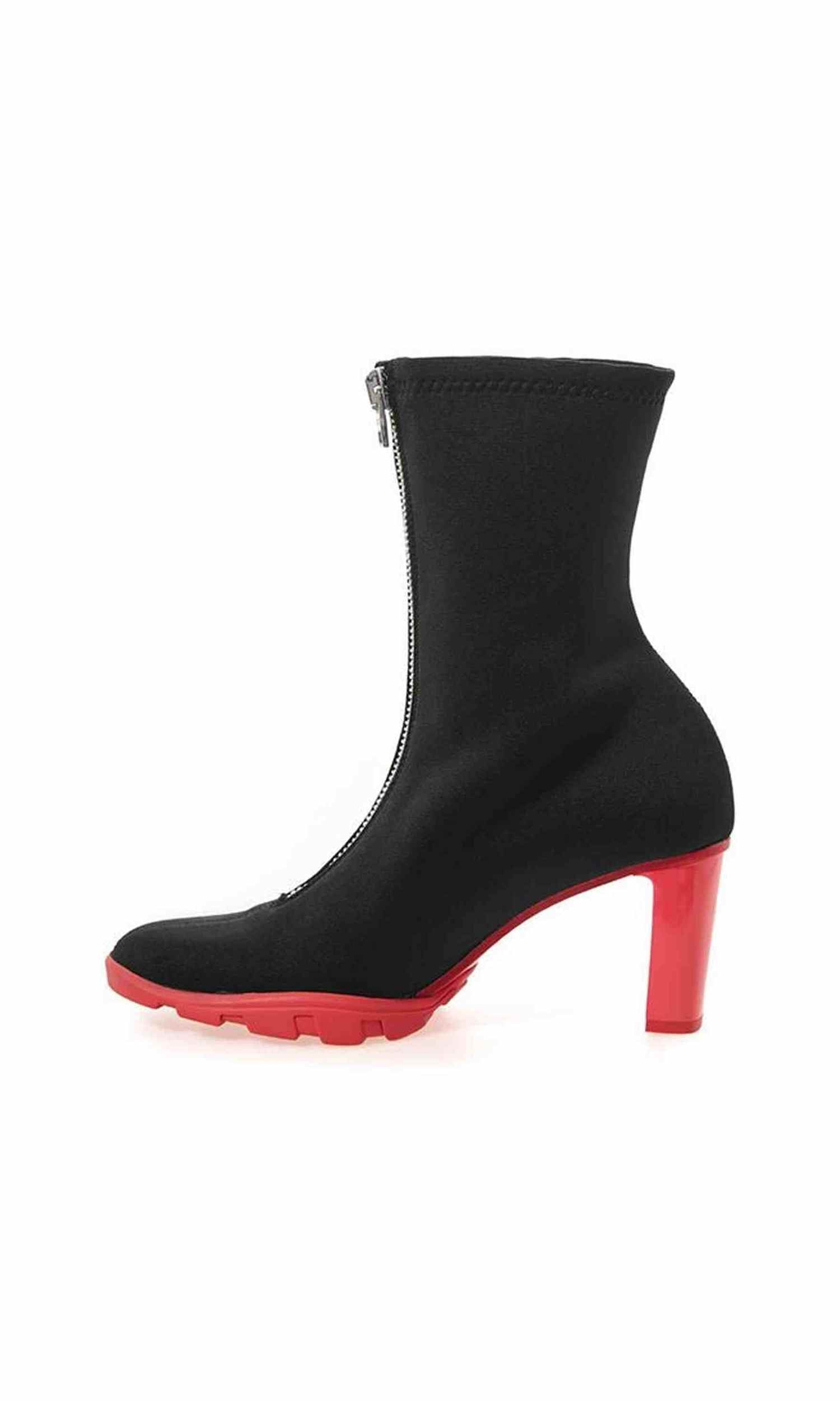 Alexander Mcqueen Black Neoprene Boot Glam Steals