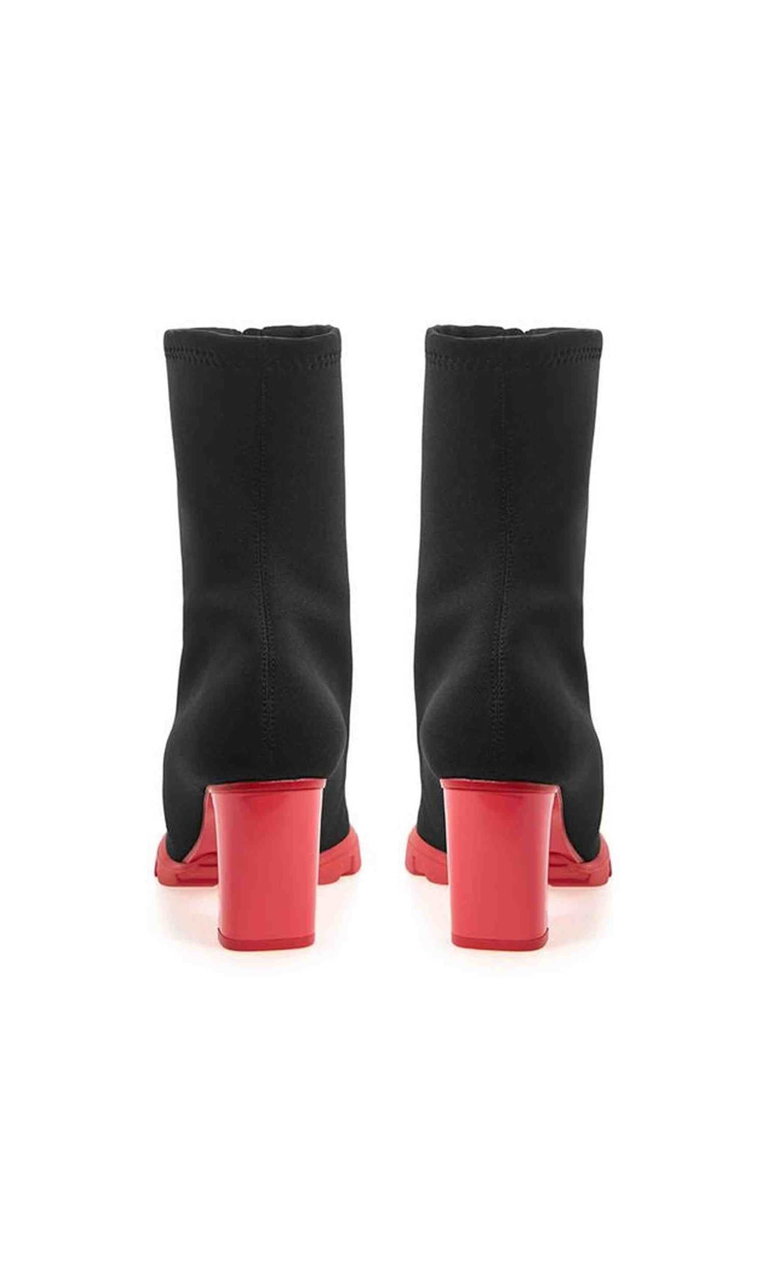 Alexander Mcqueen Black Neoprene Boot Glam Steals