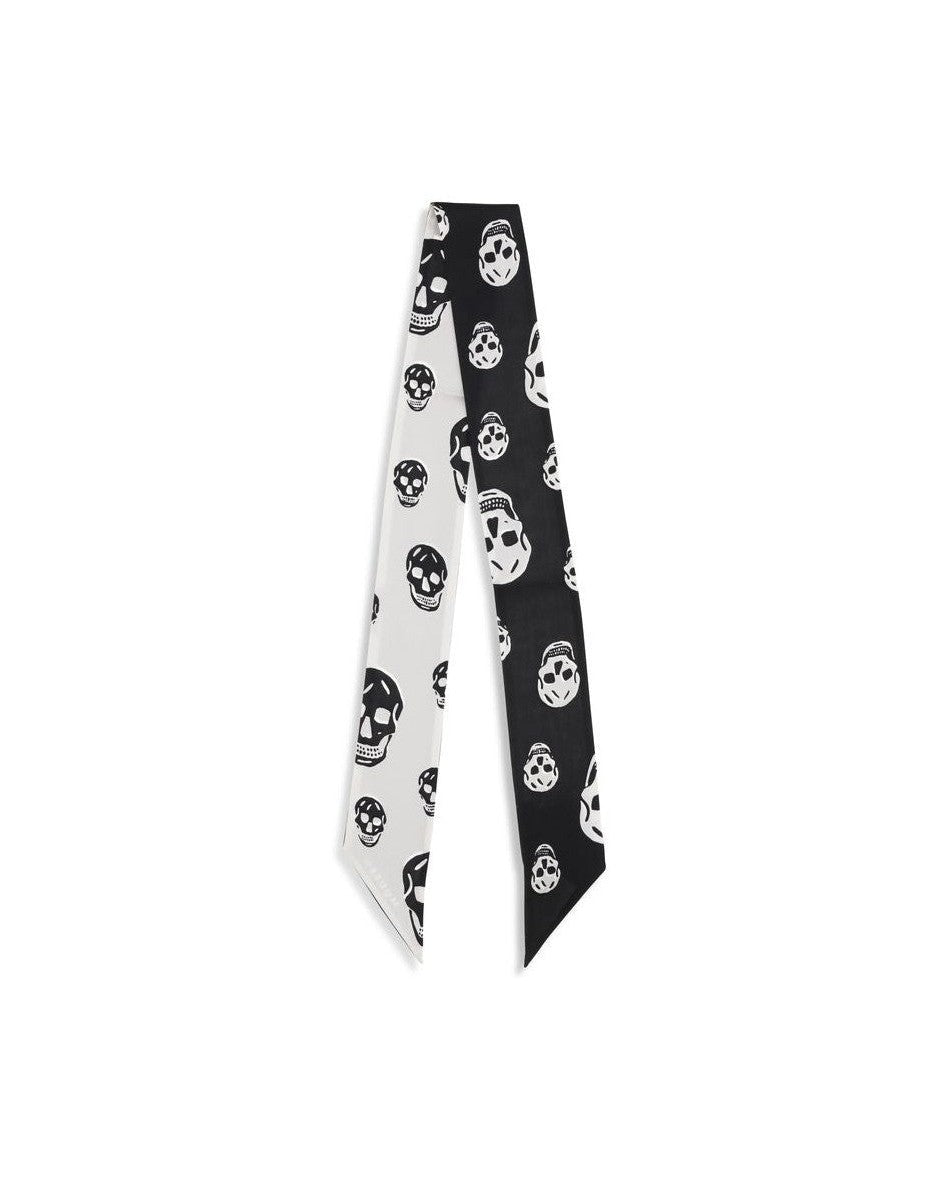 Alexander Mcqueen Black Silk Scarf