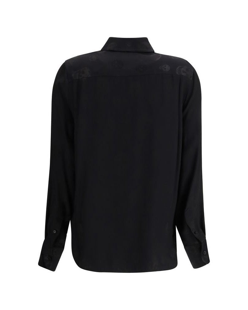 Alexander Mcqueen Black Viscose Pattern Shirt