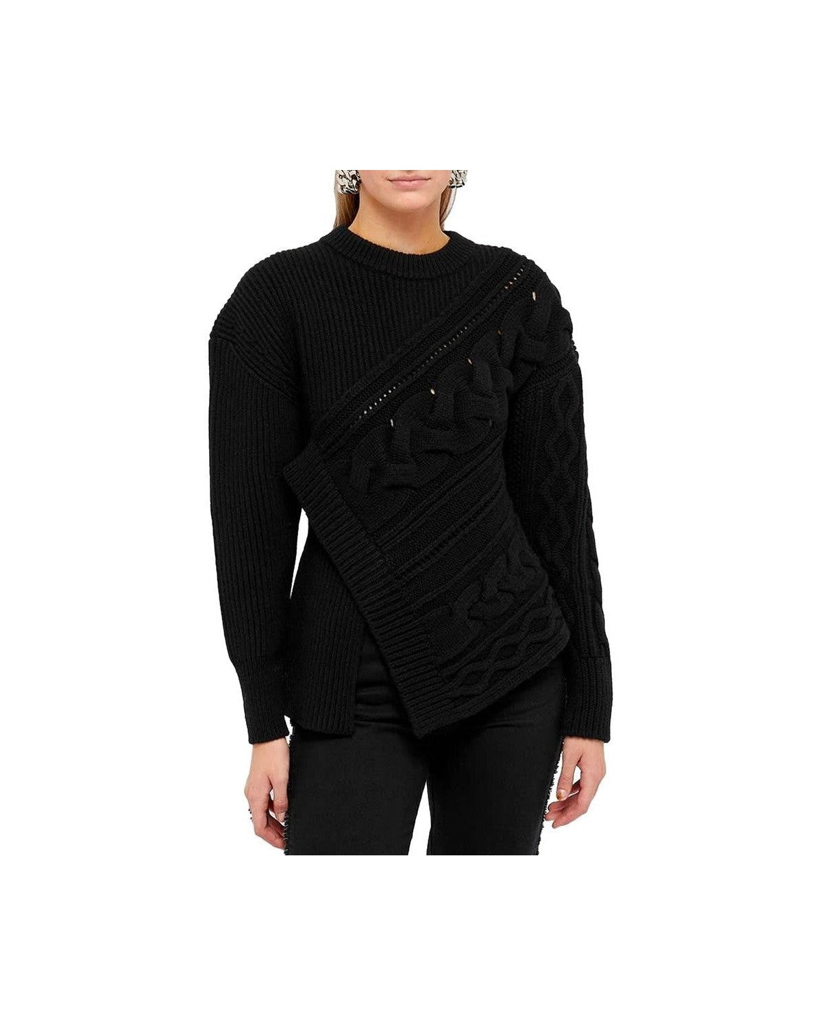 Alexander Mcqueen Black Wool Sweatshirt