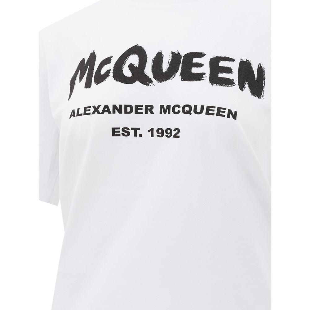 Alexander Mcqueen Cotton Top & White T-Shirt Glam Steals