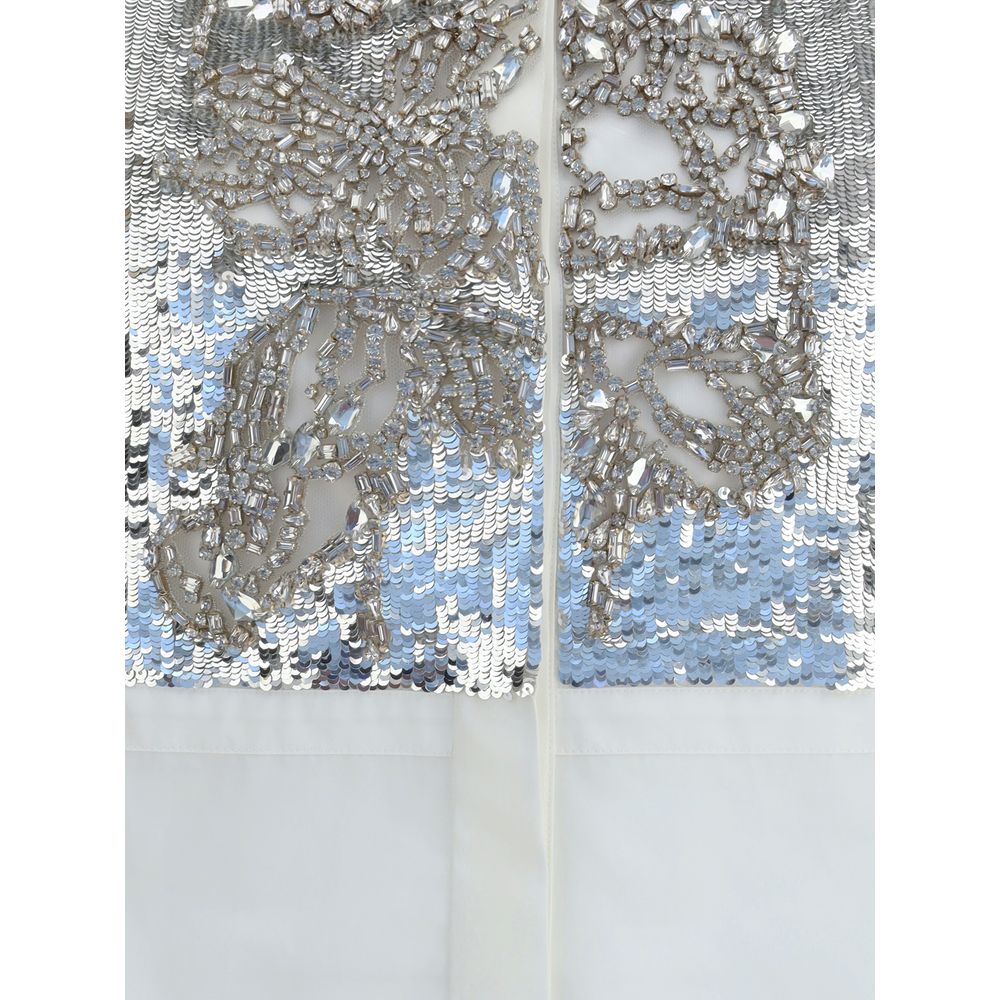 Alexander Mcqueen Crystal Embroidered Shirt Glam Steals