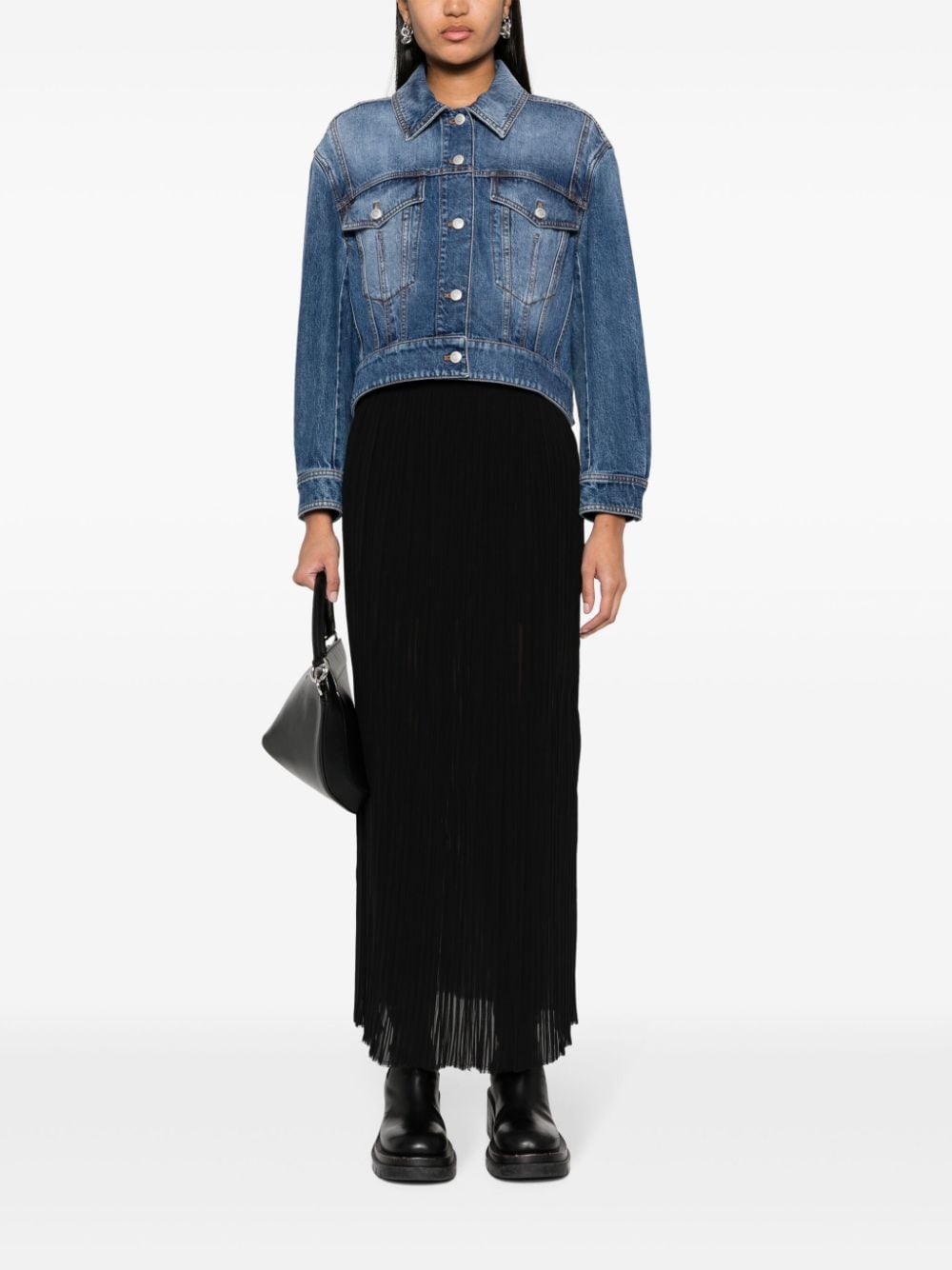 Alexander Mcqueen Denim Coat Glam Steals
