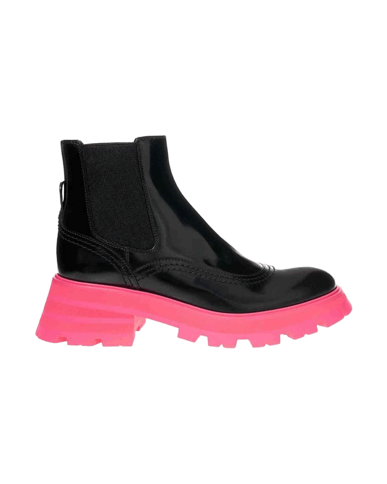 Alexander Mcqueen Elegant Leather Black Boots Glam Steals