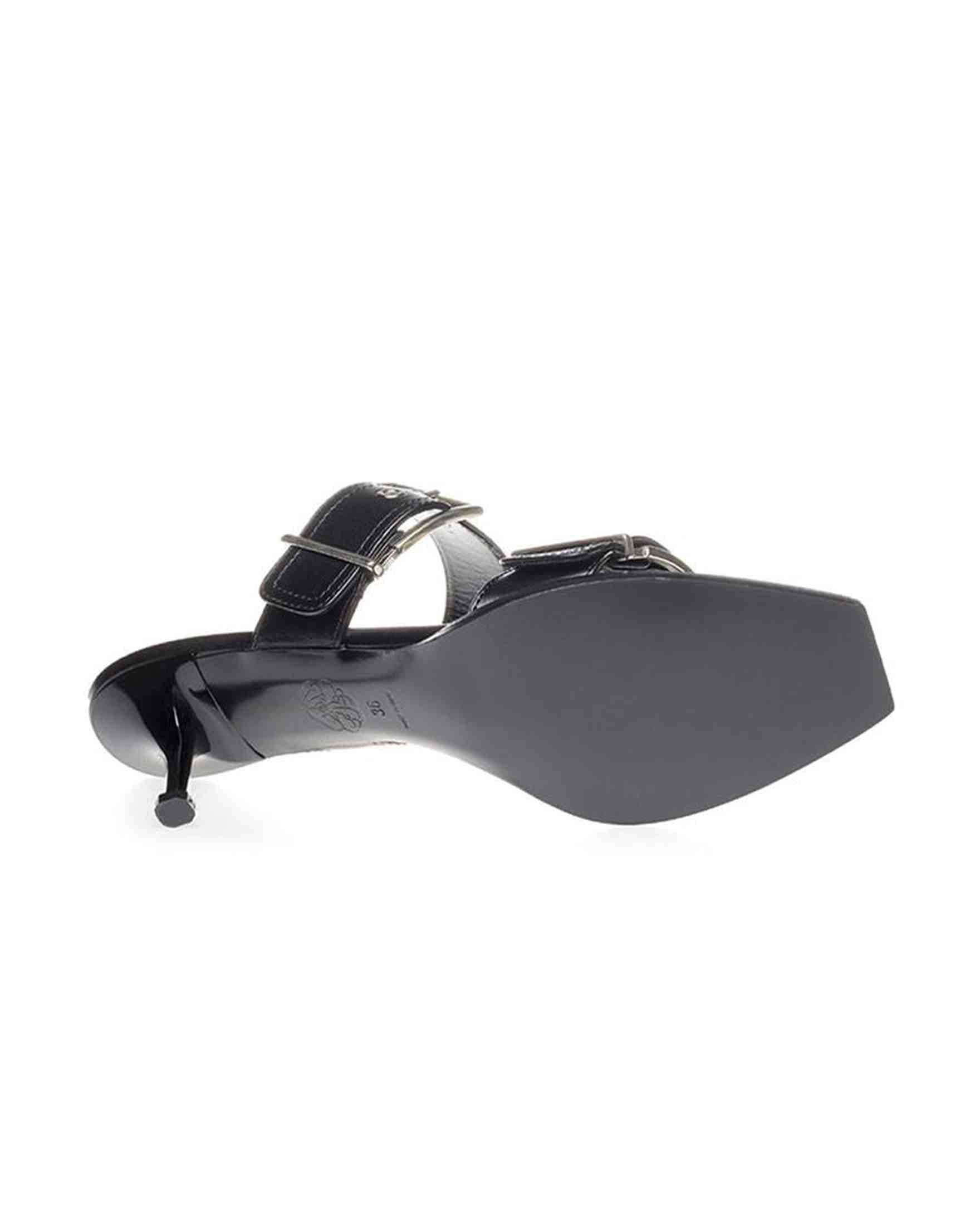 Alexander Mcqueen Elevate Your Steps In Timeless Leather Black Sandals Glam Steals