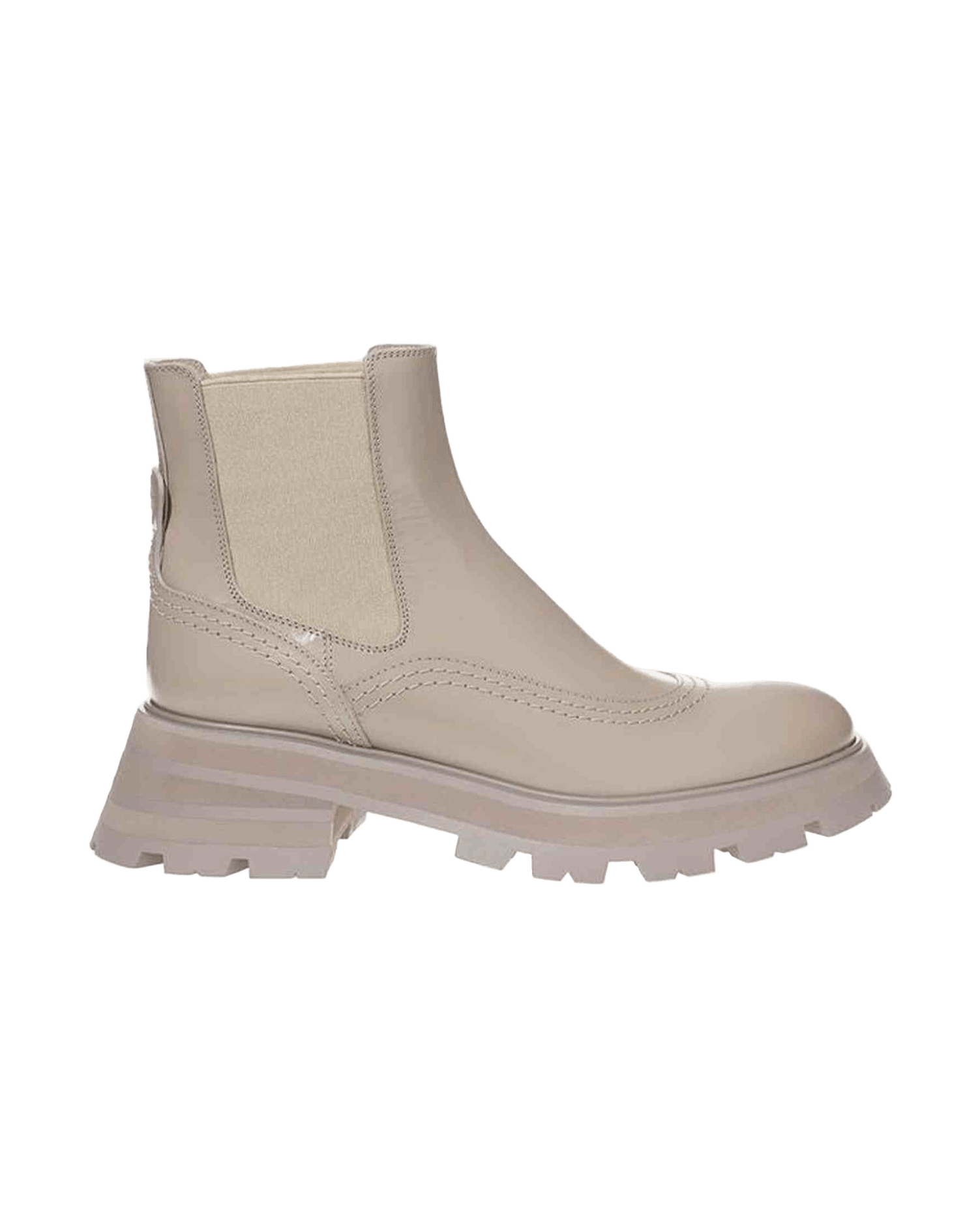 Alexander Mcqueen Gray Leather Chic Boots For Elegant Steps Glam Steals