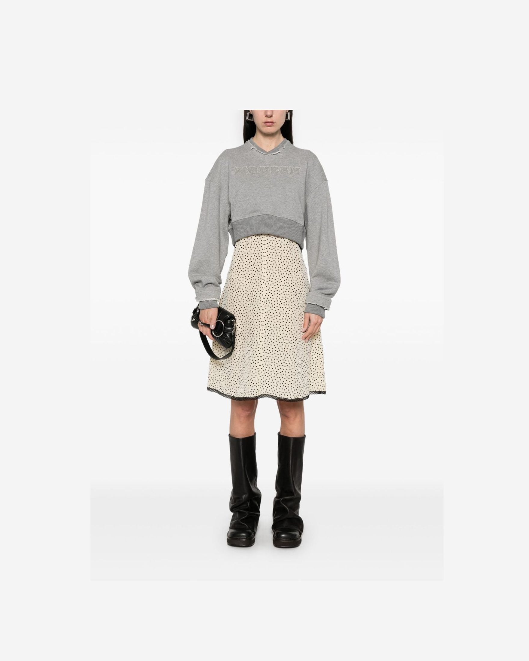 Alexander Mcqueen Grey Sweater Glam Steals
