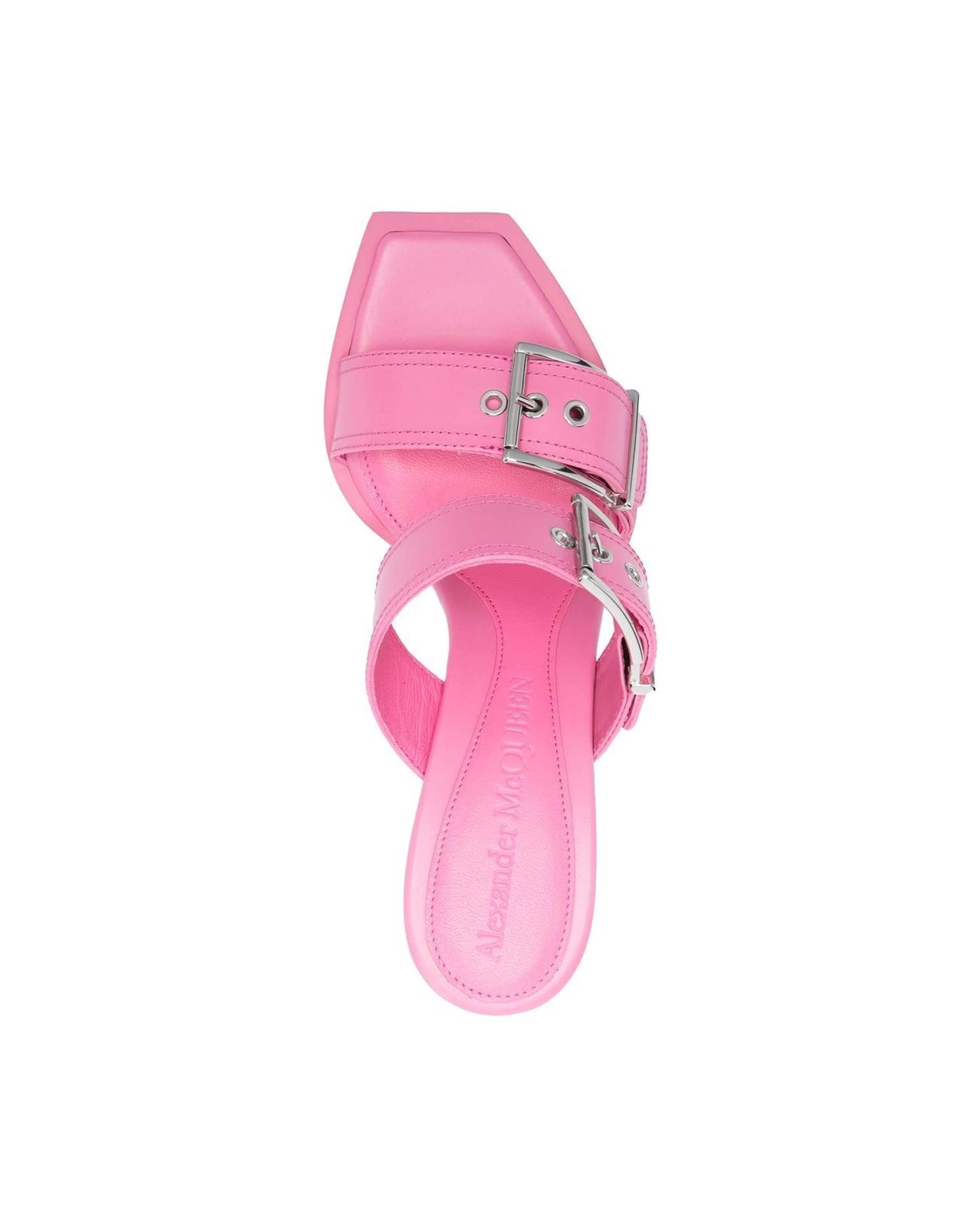 Alexander Mcqueen Leather 100mm Buckle Sandals Glam Steals