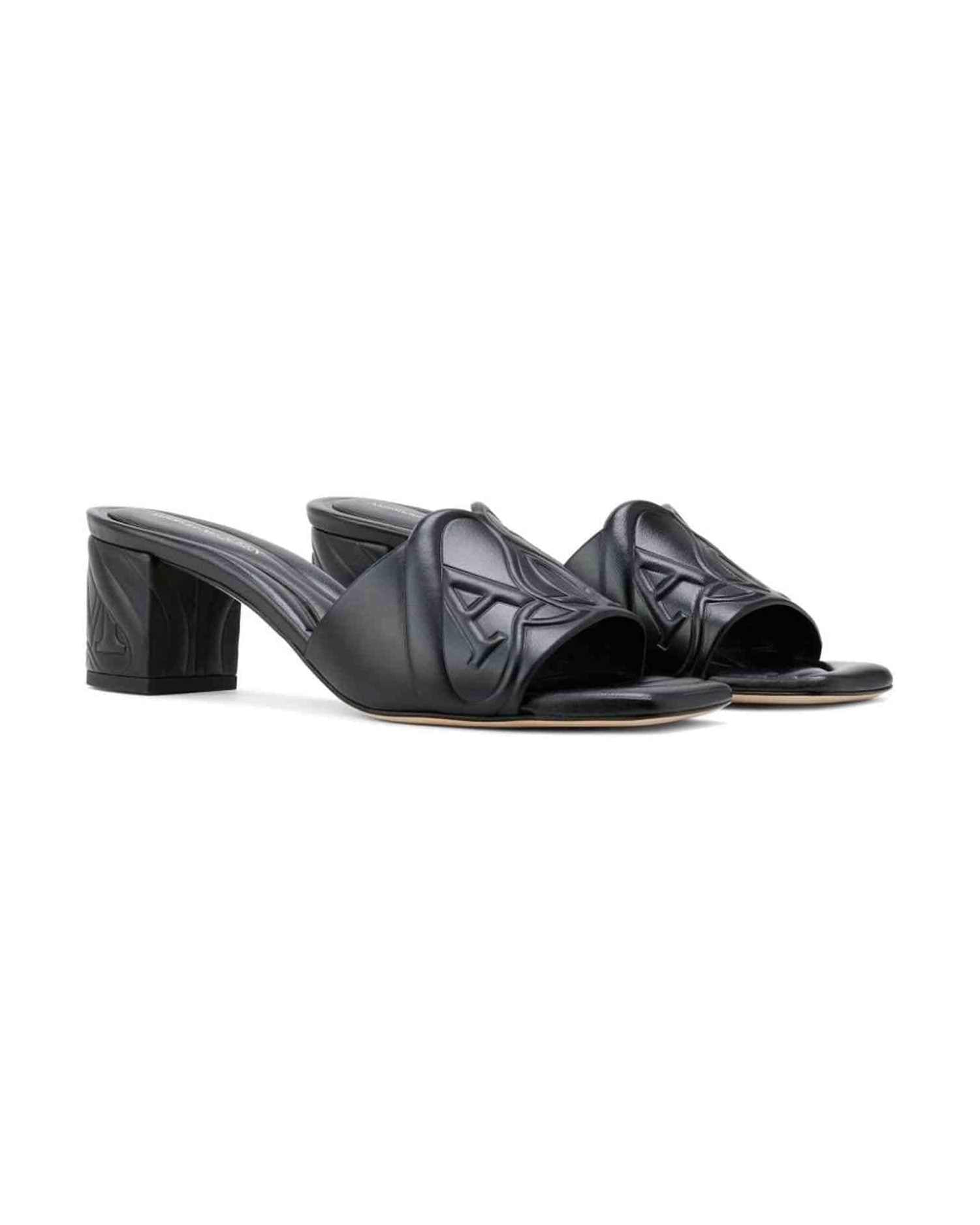 Alexander Mcqueen Leather Seal Mules Glam Steals