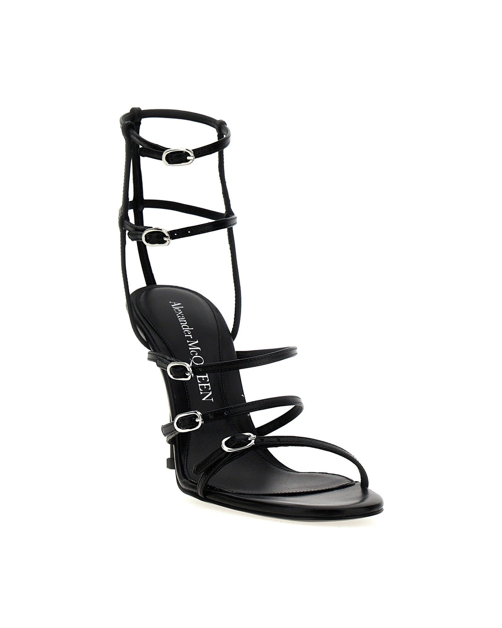 Alexander Mcqueen Leather Strap Sandals Glam Steals