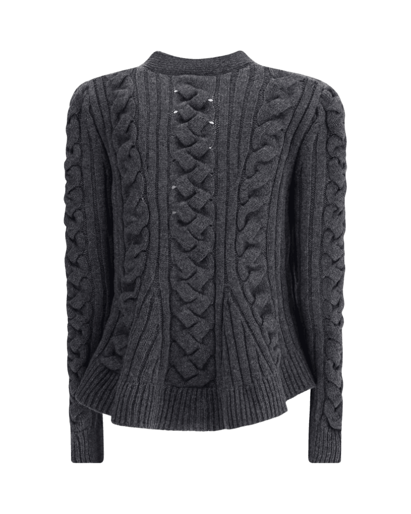 Alexander Mcqueen Peplum Cable Cardigan Glam Steals