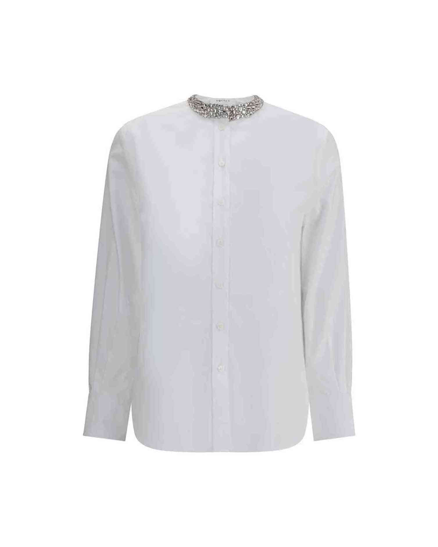 Alexander Mcqueen Shirt With Embellished Collar Glam Steals
