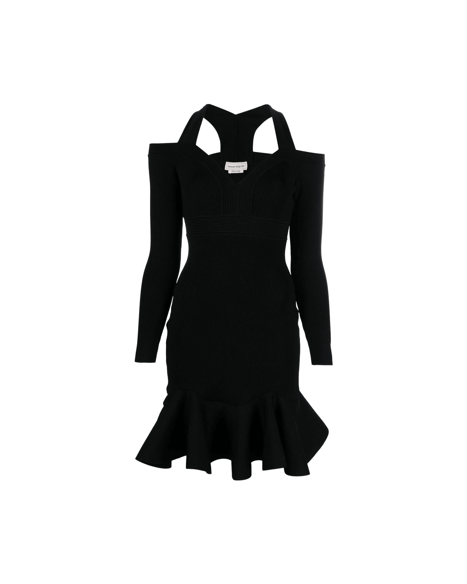 Alexander Mcqueen Short Knitted Dress With V Neck Glam Steals
