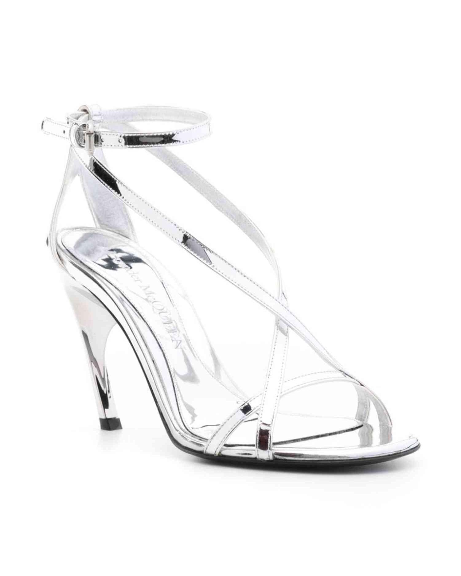 Alexander Mcqueen Twisted Armadillo 95mm Patent Sandals Glam Steals