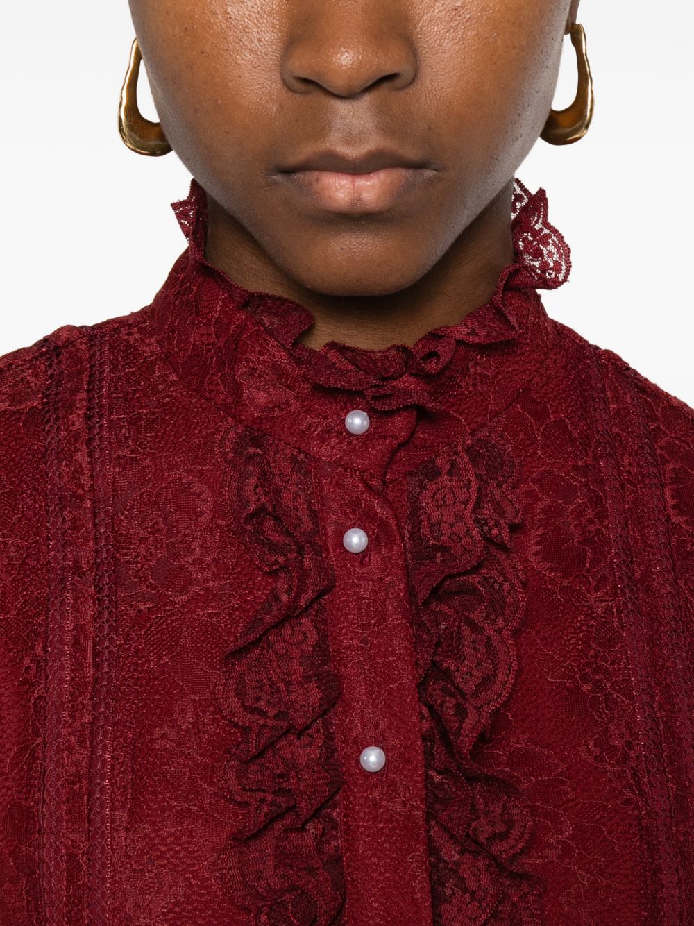 Alice + Olivia Bordeaux Shirt Glam Steals