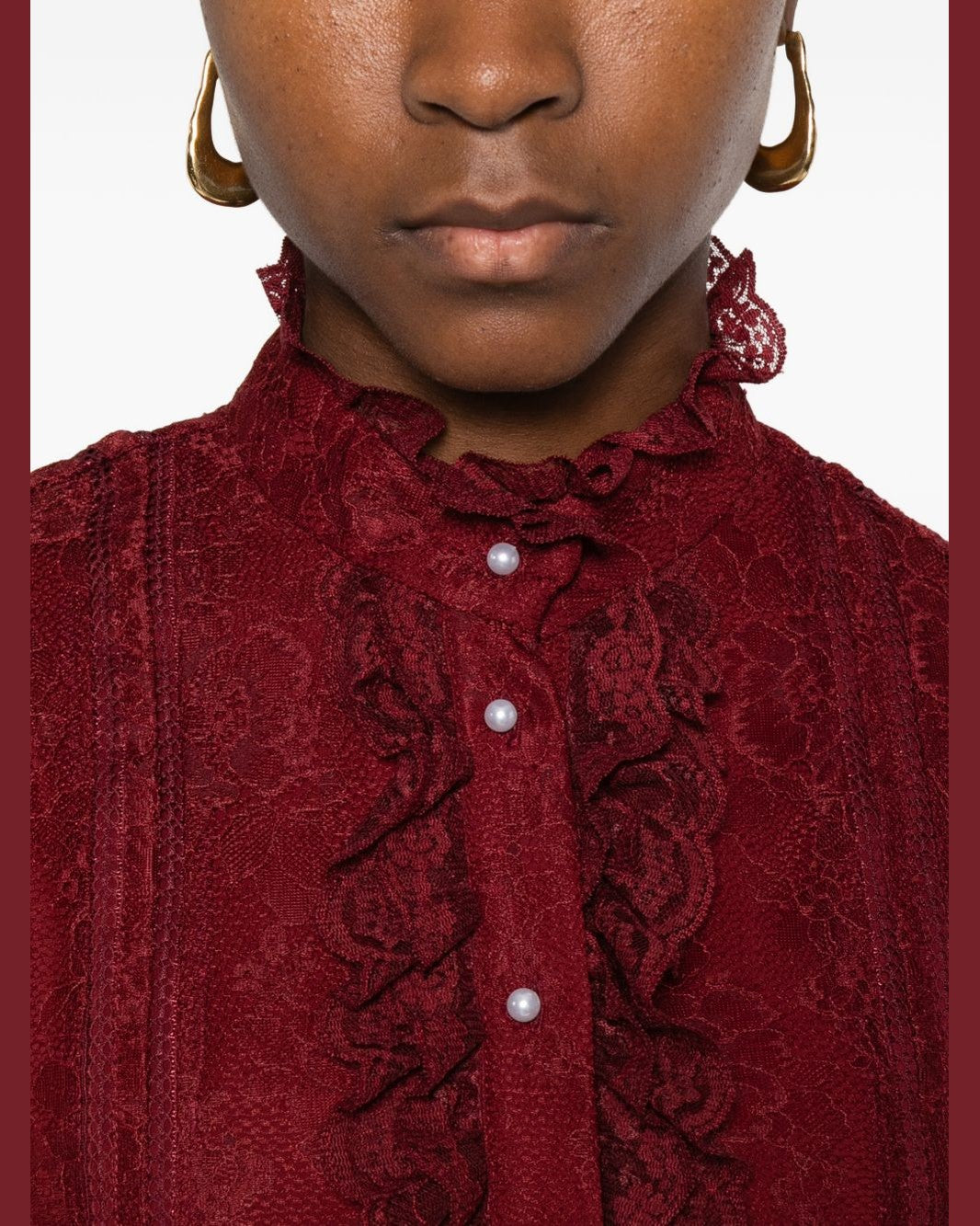 Alice + Olivia Bordeaux Shirt Shirts