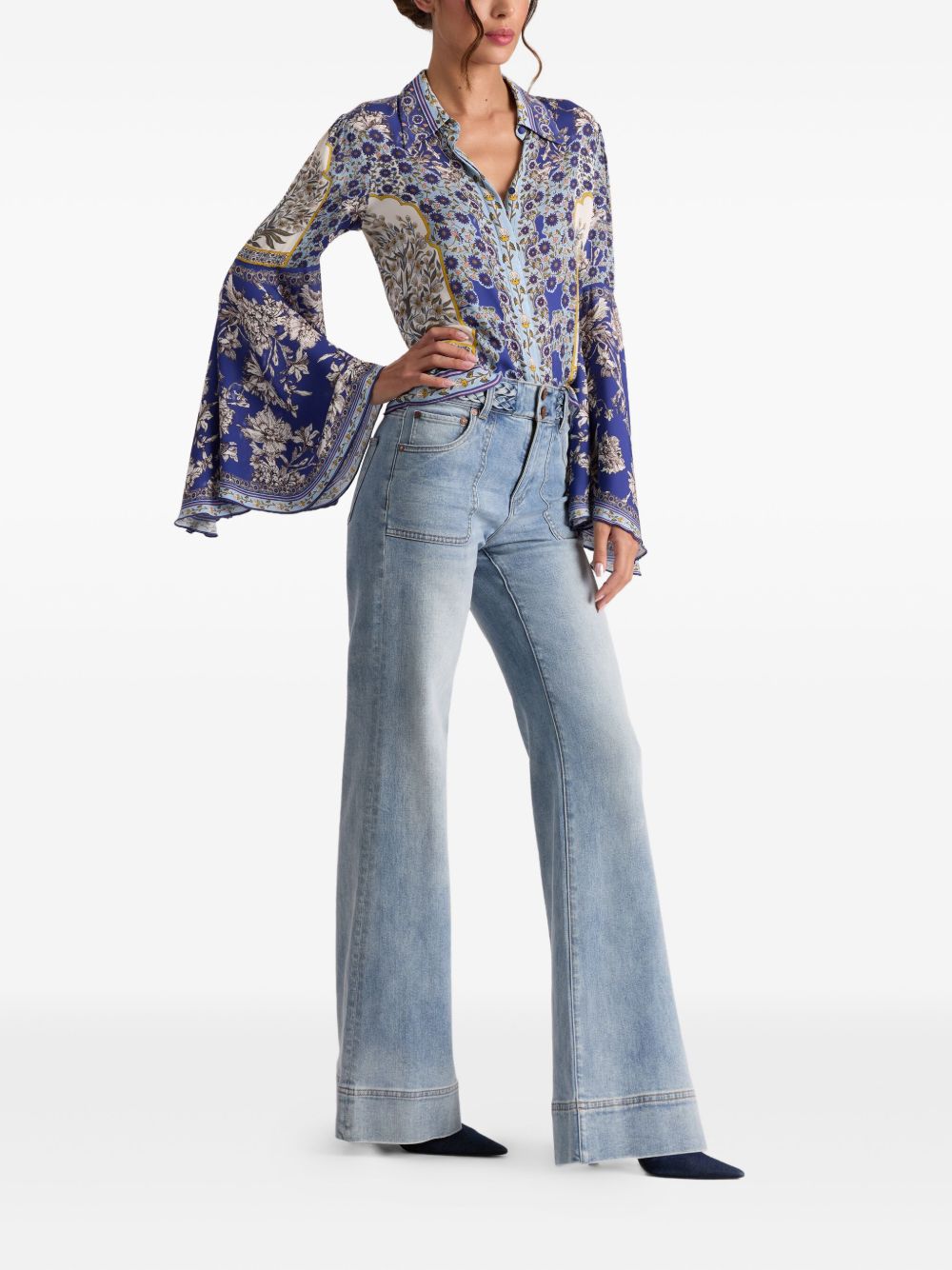 Alice + Olivia Purple Shirt Glam Steals