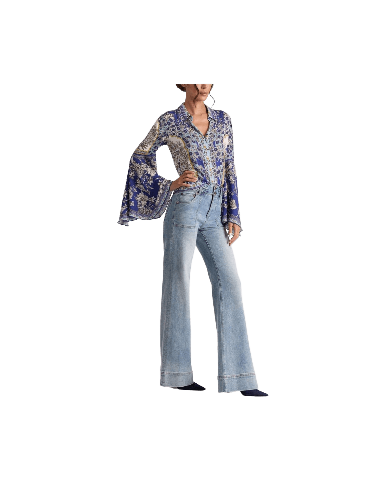 Alice + Olivia Purple Shirt Glam Steals