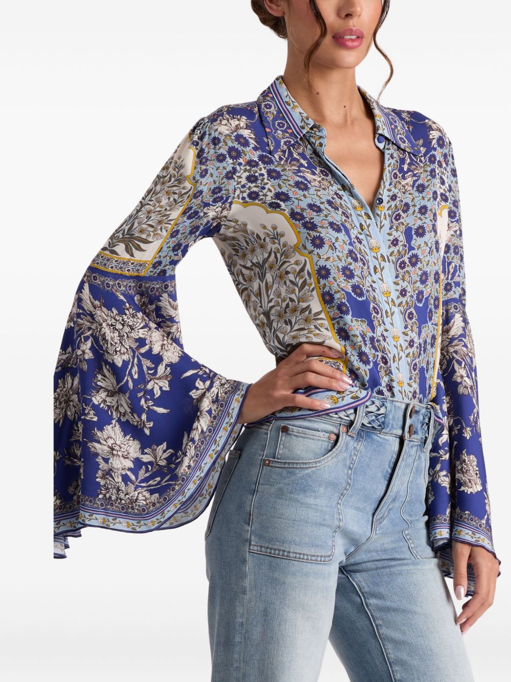 Alice + Olivia Purple Shirt Glam Steals