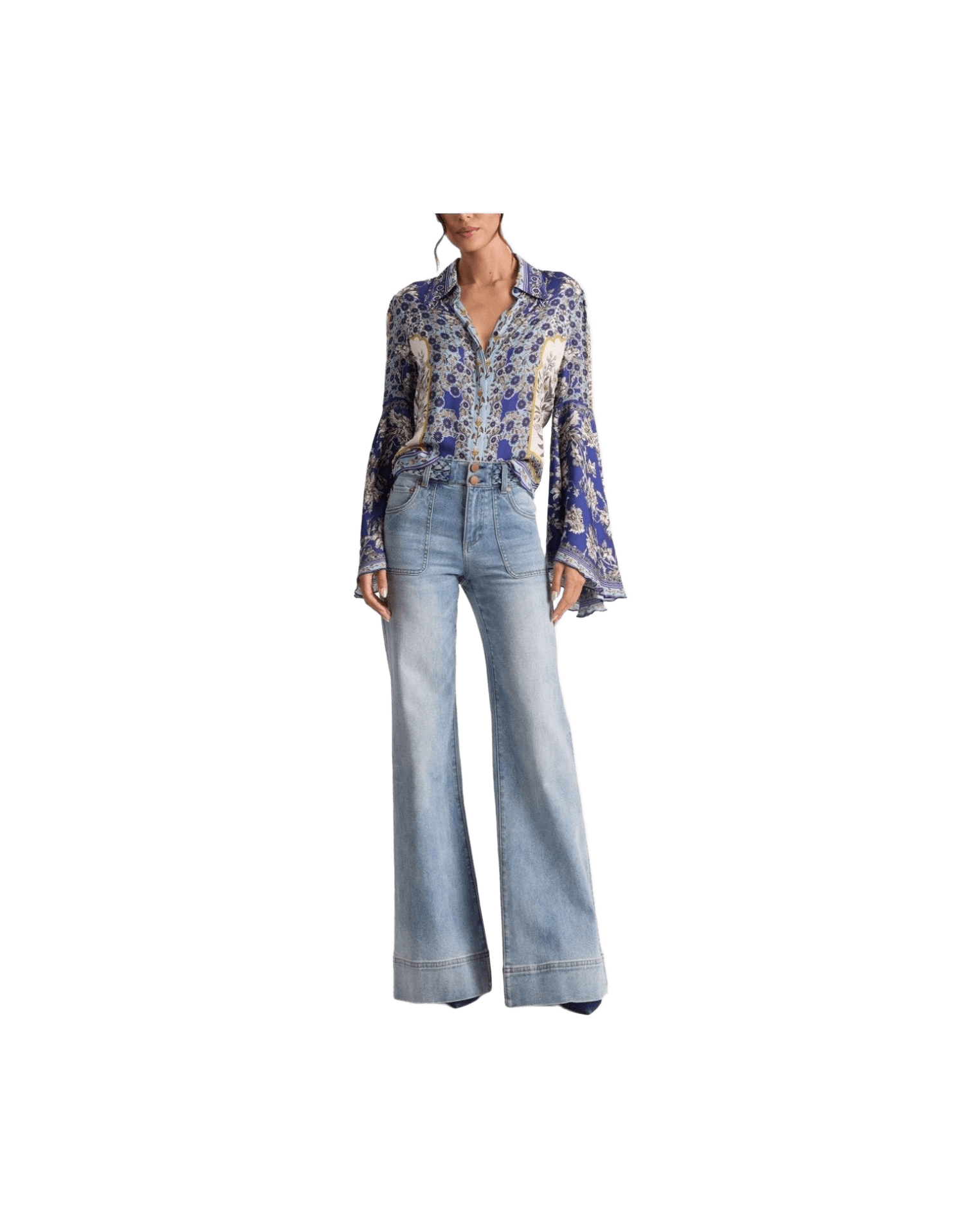 Alice + Olivia Purple Shirt Glam Steals