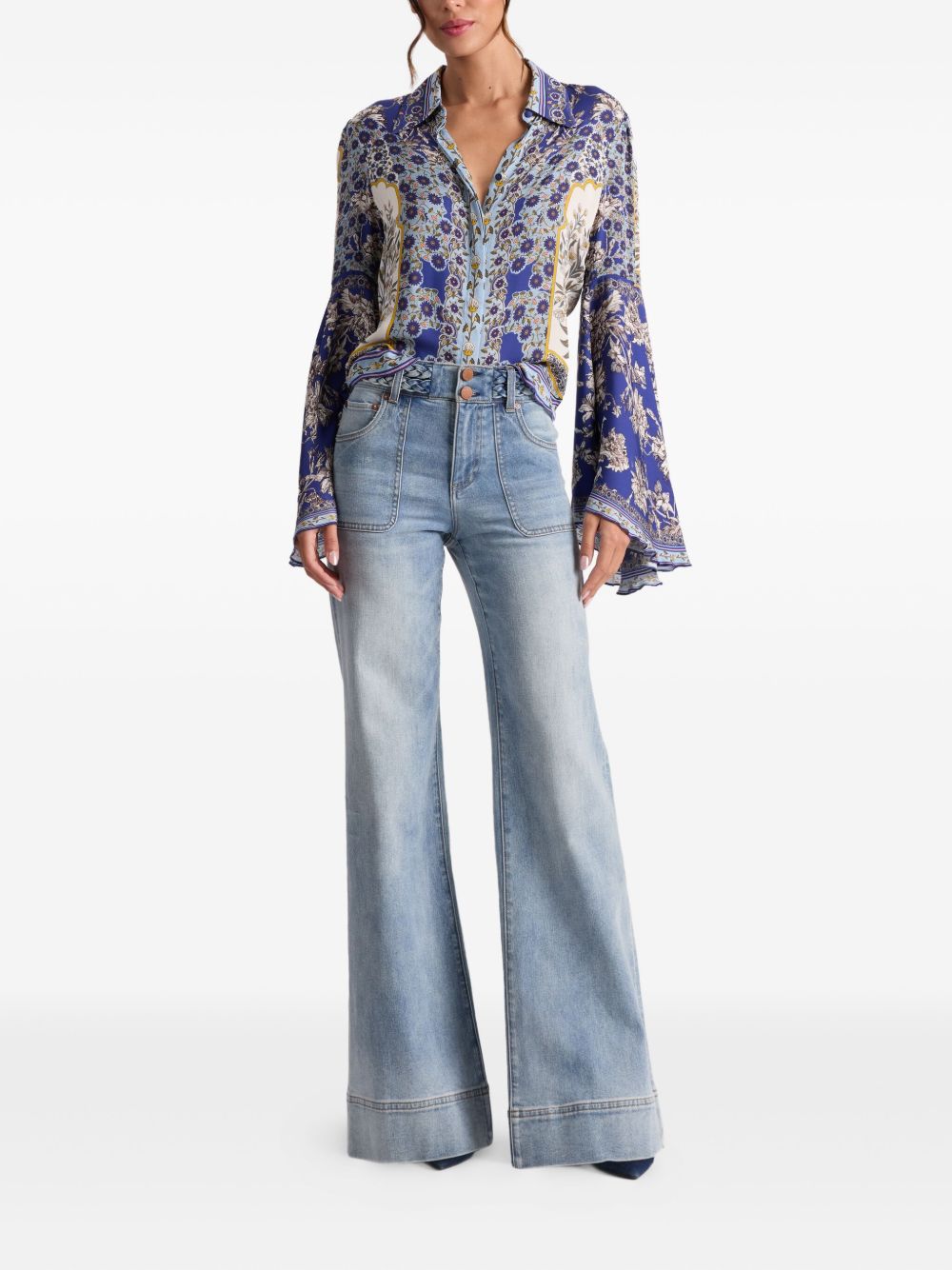 Alice + Olivia Purple Shirt Glam Steals